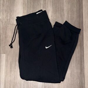 NWT Nike Women Black Sweatpants with White Logo